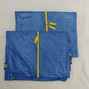 Ikea Frakta 20 Gallon Zippered Storage Bags Travel Shopping Laundry- Pack x 2 -